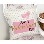 Sevgililer Günü Temalı Özel Tasarım Dijital Baskılı Modern Yastık Kırlent Kılıfı Realhomes