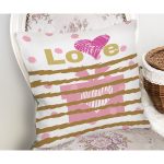 Sevgililer Günü Temalı Özel Tasarım Dijital Baskılı Modern Yastık Kırlent Kılıfı Realhomes