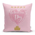 Sevgililer Günü Temalı Özel Tasarım Dijital Baskılı Modern Yastık Kırlent Kılıfı Realhomes