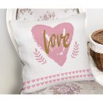 Sevgililer Günü Temalı Özel Tasarım Dijital Baskılı Modern Yastık Kırlent Kılıfı Realhomes