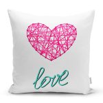 Sevgililer Günü Temalı Özel Tasarım Dijital Baskılı Modern Yastık Kırlent Kılıfı Realhomes