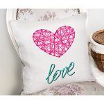 Sevgililer Günü Temalı Özel Tasarım Dijital Baskılı Modern Yastık Kırlent Kılıfı Realhomes