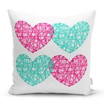 Sevgililer Günü Temalı Özel Tasarım Dijital Baskılı Modern Yastık Kırlent Kılıfı Realhomes