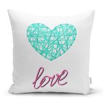 Sevgililer Günü Temalı Özel Tasarım Dijital Baskılı Modern Yastık Kırlent Kılıfı Realhomes