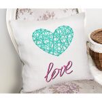 Sevgililer Günü Temalı Özel Tasarım Dijital Baskılı Modern Yastık Kırlent Kılıfı Realhomes
