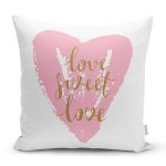 Sevgililer Günü Temalı Özel Tasarım Dijital Baskılı Modern Yastık Kırlent Kılıfı Realhomes