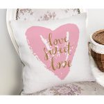 Sevgililer Günü Temalı Özel Tasarım Dijital Baskılı Modern Yastık Kırlent Kılıfı Realhomes