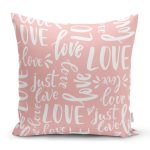 Sevgililer Günü Temalı Özel Tasarım Dijital Baskılı Modern Yastık Kırlent Kılıfı Realhomes