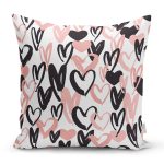 Sevgililer Günü Temalı Özel Tasarım Dijital Baskılı Modern Yastık Kırlent Kılıfı Realhomes
