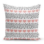 Sevgililer Günü Temalı Özel Tasarım Dijital Baskılı Modern Yastık Kırlent Kılıfı Realhomes