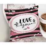 Sevgililer Günü Temalı Özel Tasarım Dijital Baskılı Modern Yastık Kırlent Kılıfı Realhomes