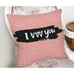 Sevgililer Günü Temalı Özel Tasarım Dijital Baskılı Modern Yastık Kırlent Kılıfı Realhomes