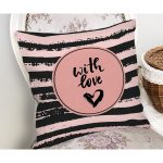 Sevgililer Günü Temalı Özel Tasarım Dijital Baskılı Modern Yastık Kırlent Kılıfı Realhomes