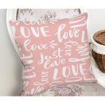 Sevgililer Günü Temalı Özel Tasarım Dijital Baskılı Modern Yastık Kırlent Kılıfı Realhomes