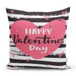 - Rh-K9151-Gorsel1 - Realhomes  Sevgililer Günü Temalı Özel Tasarım Dijital Baskılı Modern Yastık Kırlent Kılıfı Realhomes