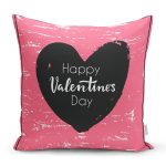 Sevgililer Günü Temalı Özel Tasarım Dijital Baskılı Modern Yastık Kırlent Kılıfı Realhomes