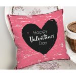 Sevgililer Günü Temalı Özel Tasarım Dijital Baskılı Modern Yastık Kırlent Kılıfı Realhomes