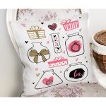 Sevgililer Günü Temalı Özel Tasarım Dijital Baskılı Modern Yastık Kırlent Kılıfı Realhomes