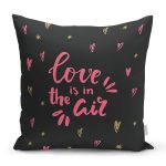 Sevgililer Günü Temalı Özel Tasarım Dijital Baskılı Modern Yastık Kırlent Kılıfı Realhomes