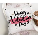Sevgililer Günü Temalı Özel Tasarım Dijital Baskılı Modern Yastık Kırlent Kılıfı Realhomes