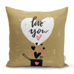 - Rh-K9158-Gorsel1 - Realhomes  Sevgililer Günü Temalı Özel Tasarım Dijital Baskılı Modern Yastık Kırlent Kılıfı Realhomes