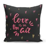 Sevgililer Günü Temalı Özel Tasarım Dijital Baskılı Modern Yastık Kırlent Kılıfı Realhomes