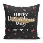 Sevgililer Günü Temalı Özel Tasarım Dijital Baskılı Modern Yastık Kırlent Kılıfı Realhomes