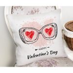Sevgililer Günü Temalı Özel Tasarım Dijital Baskılı Modern Yastık Kırlent Kılıfı Realhomes