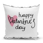 Sevgililer Günü Temalı Özel Tasarım Dijital Baskılı Modern Yastık Kırlent Kılıfı Realhomes
