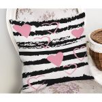 Sevgililer Günü Temalı Özel Tasarım Dijital Baskılı Modern Yastık Kırlent Kılıfı Realhomes