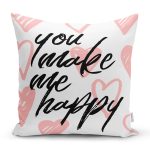 Sevgililer Günü Temalı Özel Tasarım Dijital Baskılı Modern Yastık Kırlent Kılıfı Realhomes