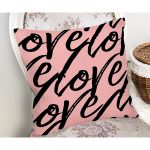 Sevgililer Günü Temalı Özel Tasarım Dijital Baskılı Modern Yastık Kırlent Kılıfı Realhomes