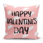 Sevgililer Günü Temalı Özel Tasarım Dijital Baskılı Modern Yastık Kırlent Kılıfı Realhomes
