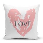 Sevgililer Günü Temalı Özel Tasarım Dijital Baskılı Modern Yastık Kırlent Kılıfı Realhomes