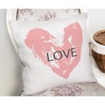Sevgililer Günü Temalı Özel Tasarım Dijital Baskılı Modern Yastık Kırlent Kılıfı Realhomes