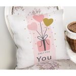 Sevgililer Günü Temalı Özel Tasarım Dijital Baskılı Modern Yastık Kırlent Kılıfı Realhomes