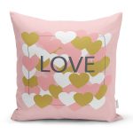 Sevgililer Günü Temalı Özel Tasarım Dijital Baskılı Modern Yastık Kırlent Kılıfı Realhomes