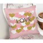 Sevgililer Günü Temalı Özel Tasarım Dijital Baskılı Modern Yastık Kırlent Kılıfı Realhomes