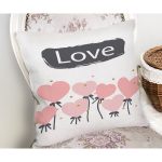 Sevgililer Günü Temalı Özel Tasarım Dijital Baskılı Modern Yastık Kırlent Kılıfı Realhomes
