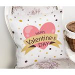 Sevgililer Günü Temalı Özel Tasarım Dijital Baskılı Modern Yastık Kırlent Kılıfı Realhomes
