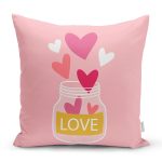 - Rh-K9198-Gorsel1 - Realhomes  Sevgililer Günü Temalı Özel Tasarım Dijital Baskılı Modern Yastık Kırlent Kılıfı Realhomes
