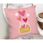 - Rh-K9198-Gorsel2 - Realhomes  Sevgililer Günü Temalı Özel Tasarım Dijital Baskılı Modern Yastık Kırlent Kılıfı Realhomes