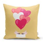- Rh-K9200-Gorsel1 - Realhomes  Sevgililer Günü Temalı Özel Tasarım Dijital Baskılı Modern Yastık Kırlent Kılıfı Realhomes