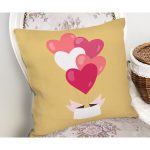 - Rh-K9200-Gorsel2 - Realhomes  Sevgililer Günü Temalı Özel Tasarım Dijital Baskılı Modern Yastık Kırlent Kılıfı Realhomes