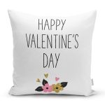 Sevgililer Günü Temalı Özel Tasarım Dijital Baskılı Modern Yastık Kırlent Kılıfı Realhomes