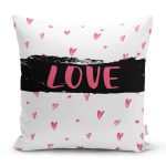 Sevgililer Günü Temalı Özel Tasarım Dijital Baskılı Modern Yastık Kırlent Kılıfı Realhomes