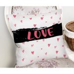Sevgililer Günü Temalı Özel Tasarım Dijital Baskılı Modern Yastık Kırlent Kılıfı Realhomes