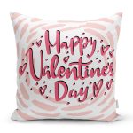 - Rh-K9216-Gorsel1 - Realhomes  Sevgililer Günü Temalı Özel Tasarım Dijital Baskılı Modern Yastık Kırlent Kılıfı Realhomes