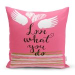 Sevgililer Günü Temalı Özel Tasarım Dijital Baskılı Modern Yastık Kırlent Kılıfı Realhomes