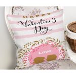 Sevgililer Günü Temalı Özel Tasarım Dijital Baskılı Modern Yastık Kırlent Kılıfı Realhomes